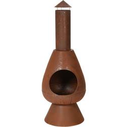 Ambiance Chimenea Con Tubo Ambient Color Óxido 110 Cm Progarden