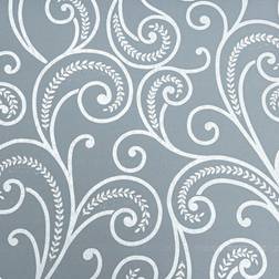 Rasch Charcoal Grey Silver Textured Metallic Swirl Paisley Shimmer Wallpaper