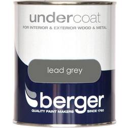 Berger Undercoat 750ml, Lead Metal Paint Grey 0.75L