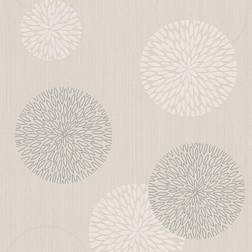 Profhome 937912-GU Graphic wallpaper wall matt beige silver 5.33 m2 (57 ft2)