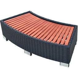 vidaXL Spa Step Poly Rattan Black Deck Patio Hot Tub Bathtub Pool Footstep