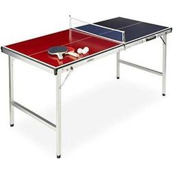 Relaxdays Klappbare Tischtennisplatte 67,5 x 151 x 67,5 cm