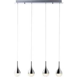 Brilliant Linear Silver Pendellampa 70cm