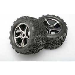 Traxxas Tires & Wheels Talon/Gemini Black Chrome (17mm) 3,8" TSM (2)