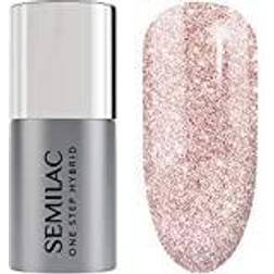 Semilac One Step Hybrid nagellack 3-i-1 beige LED-färglack