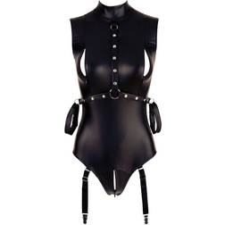 Cottelli Collection Bondage Body Lucido Senza Maniche E Manette Nero L