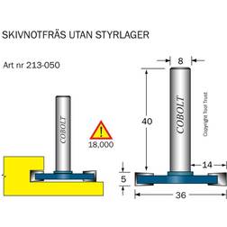 Cobolt 213-050 Skivnotfräs