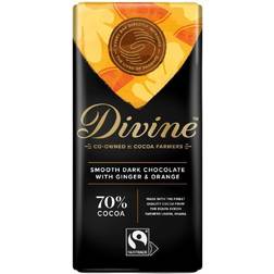 Divine 70% Dark Chocolate with Ginger & Orange