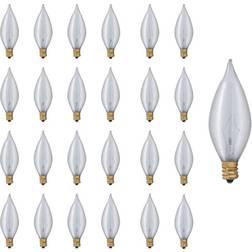 Bulbrite 60 Watt Dimmable C11 Incandescent Light Bulbs with Candelabra (E12) Base (25-Pack)