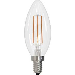 Bulbrite 60-Watt Clear Dimmable B11 Edison Style Filament LED Light Bulb Warm White with Candelabra Screw Base, 2700K(4-Pack)