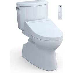 Toto Vespin II Collection MW4743084CEFG#01 1.28 GPF Floor Mounted Two-Piece Elongated Toilet with Washlet and Left Hand Trip Lever in