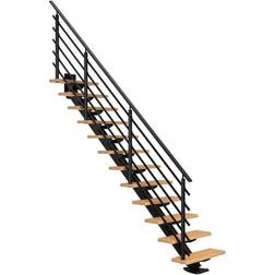 Dolle Portaat Sydney, suora, Pure-kaide, öljytty pyökki, 11 askelmaa, 750mm, musta