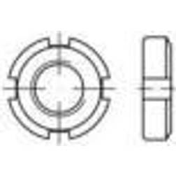 Toolcraft 147138 Écrou à encoches M18 DIN 70852 acier 10 pc(s)