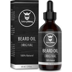 Beard Oil Conditioner Unscented All Natural Organic Formula with Argan and Jojoba Oils Softens, Smooths, and Strengthens Beard Growth by Striking Viking