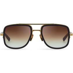Dita MACH-S Unisexsolglasögon YELLOW GOLD MATTE BLACK/BROWN SHADED