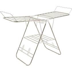 Everyday Home Sturdy Adjustable Gullwing Drying Rack, White and Grey