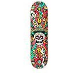 Hydroponic Mexikansk Skull 2.0 DK Skateboard, Vuxna Unisex, Röd, 8 Inches