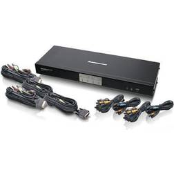 GCS1784 4-PORT DUAL-LINK DVI KVMP SWITCH WITH 7.1 AUDIO AND CABLES