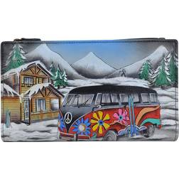 Anuschka Wallets Apres - Blue Apres Hand-Painted Bi-Fold Wallet