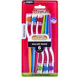 Ora-Zen 6pcs Each Firm Adult Toothbrush