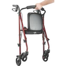 Medline Guardian Ultralight Rollator, 6" Wheels, Burgundy