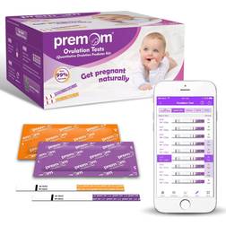 Quantitative Ovulation Predictor Kit 50 Ovulation Tests 20 Pregnancy Tests Premom Advanced Ovulation Test Strips Combo with Numerical Results Smart Digital Ovulation Reader APP PMS-5