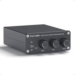 Fosi Audio fosi audio tb10a 2 channel stereo audio amplifier receiver mini hi-fi class d integrated amp 2.0ch for home speakers 100w x 2 with bass and treble