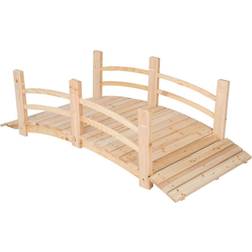 Shine Company 5 Natural Cedar Wood Classic Arch Garden Bridge