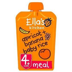 Ella's Kitchen Organic Apricot and Banana Baby Rice Baby Pouch 4+ Months 120g