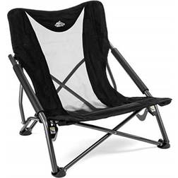 Cascade Mountain Tech Cascade Mountain Tech Camping Chair Low Profile Folding Chair for Camping, Beach, Picnic, Barbeques, Sporting Event with Carry Bag Black