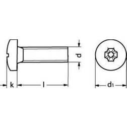 M 4X12 DIN 7985 4.8