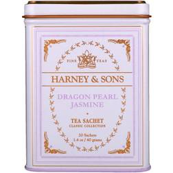 Harney & Sons & Sons, Fine Teas, Dragon Pearl Jasmine, 20 Tea Sachets, 1.4 20pcs