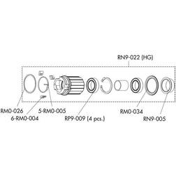 Fulcrum RN9-22 Kassettehylster HG 10/11 Speed