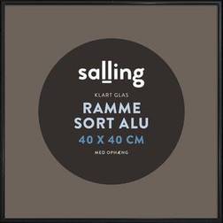 Salling sort alu 40x40 m/klart glas Ramme