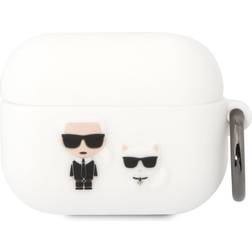 Karl Lagerfeld AirPods Pro Cover 3D Logo Hvid