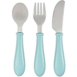 Beaba 3-Piece Children's All Grown Up First Flatware Set In Rain Rain 3 Pack