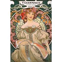 Close Up Alfons Mucha Poster Jugendstil F. Champenois 1897