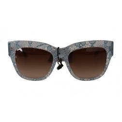 Dolce & Gabbana Elegant Lace Acetate Sunglasses Blue