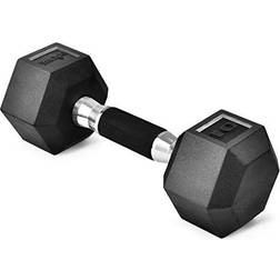 Yes4All 10 lbs Hex Rubber Grip Dumbbell Weight Set Single