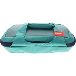 Pyrex 3qt Portables Turquoise Oblong Carry Tote