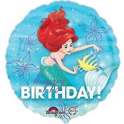 Amscan Little Mermaid Ariel Happy Birthday Authentic Licensed Foil Mylar Balloon 18 Each