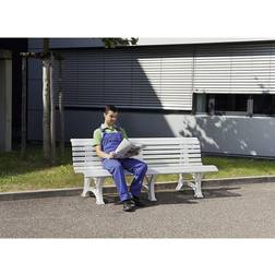 Park bench made of plastic, with 13 slats, width 2000 mm, steel