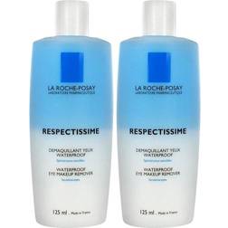 La Roche-Posay Respectissime Waterproof Eye Makeup Remover - 2 x 125 ml