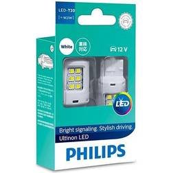 Philips 11065ULWX2 LED bilsignalering (W21W vit) set med 2