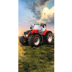 MCU Röd traktor Badhandduk 100 procent bomull