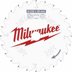 Milwaukee 235mm 24T Wood Cutting Circular Saw Blade