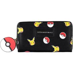 Pokémon Pika & Pokeball All-Over Print Zip Around Purse Wallet