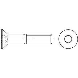 M 20X55 svart försänkt insexskruv 10.9 - 25 st.