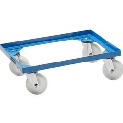 EUROKRAFTpro Steel wheeled base, with nylon tyres, max. load 250 kg, platform 610 x 410 mm