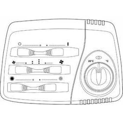 Frico PCR2, Manöverpanel, med omkopplare manuell/auto